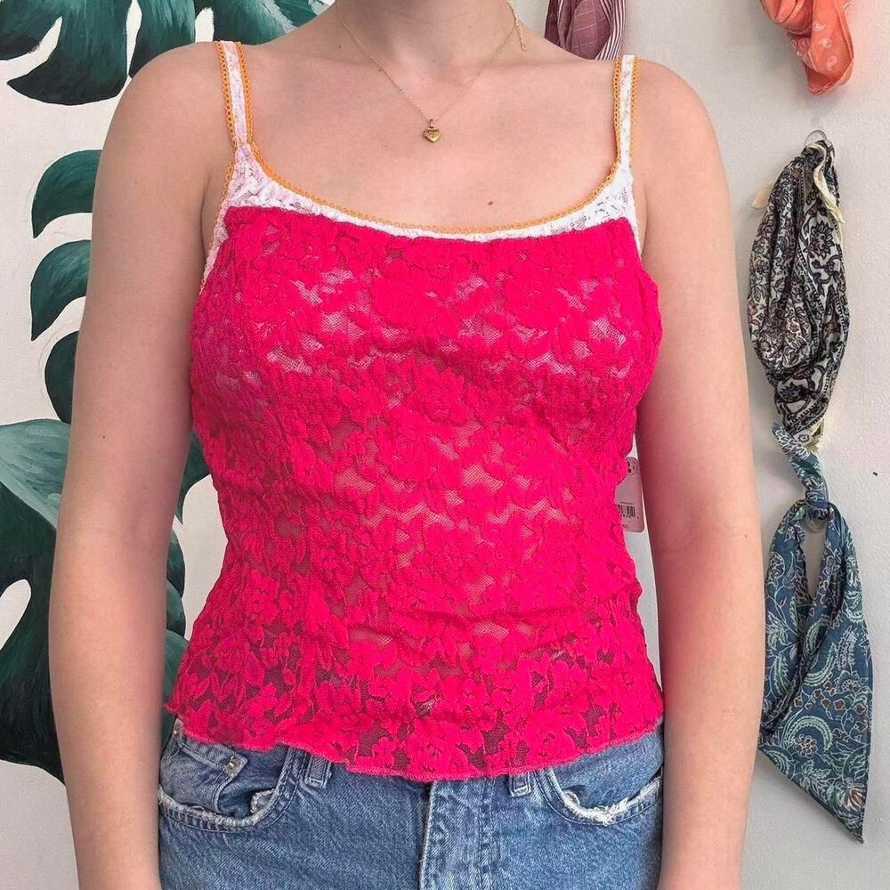 Free-people Women's Pink and Red Vest